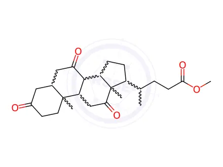 Chemical structure of Methyl (R)-4-((5S,8R,9S,10S,13R,14S,17R)-10,13-dimethyl-3,7,12-trioxohexadecahydro-1H-cyclopenta[a]phenanthren-17-yl)pentanoate