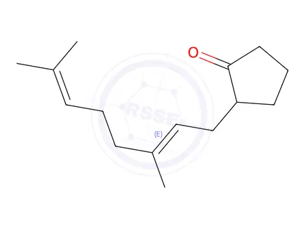 Chemical structure of (E)-2-(Dec-1-en-1-yl)cyclopentan-1-one