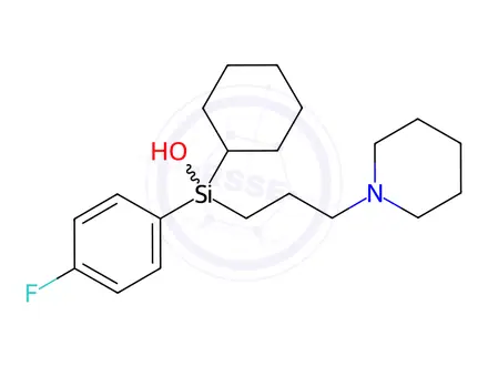 Chemical structure of p-Fluorohexahydro-sila-difenidol