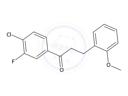 Chemical structure of 1-(4-Chloro-3-fluorophenyl)-3-(2-methoxyphenyl)propan-1-one