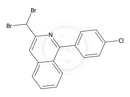 Chemical structure of 1-(4-Chlorophenyl)-3-(dibromomethyl)isoquinoline