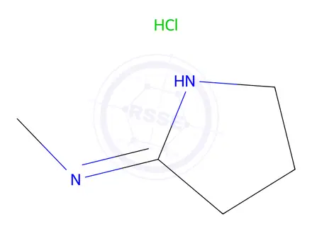 Chemical structure of N-methyl-3,4-dihydro-2H-pyrrol-5-amine hydrochloride