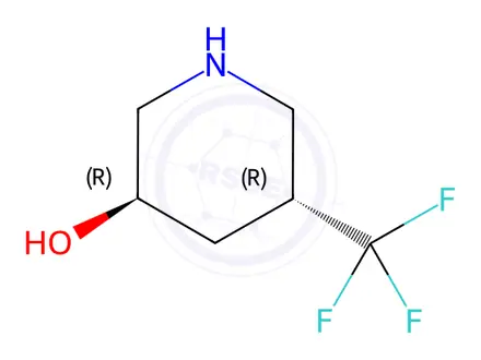 Chemical structure of (3R,5R)-5-(trifluoromethyl)piperidin-3-ol