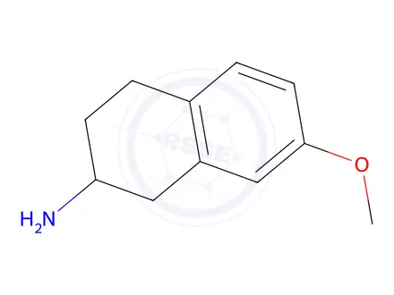 Chemical structure of 2-AMINO-1,2,3,4-TETRAHYDRO-7-METHOXYNAPHTHALENE