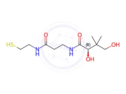 Chemical structure of (R)-Pantetheine
