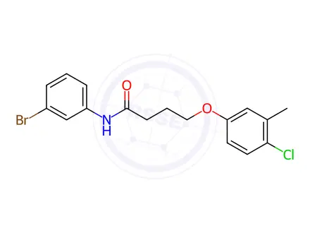 Chemical structure of N-(3-Bromophenyl)-4-(4-chloro-3-methylphenoxy)butanamide
