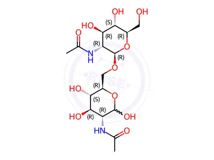 Chemical structure of 2-ACETAMIDO-6-O-(2-ACETAMIDO-2-DEOXY-B-D-GLUCOPYRA