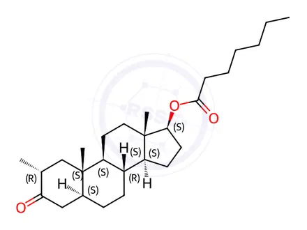 Chemical structure of Drostanolone enanthate