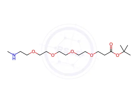 Chemical structure of tert-Butyl 5,8,11,14-tetraoxa-2-azaheptadecan-17-oate