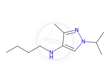 Chemical structure of N-butyl-1-isopropyl-3-methyl-1H-pyrazol-4-amine