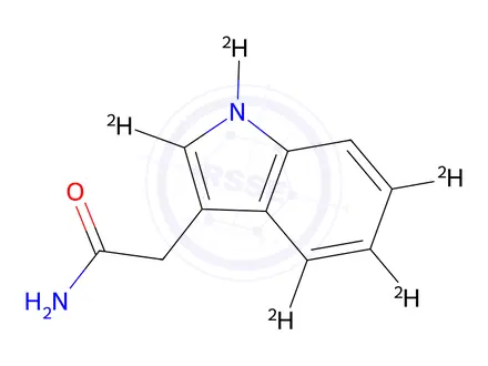 Chemical structure of 1H-Indole-d5-3-acetamide