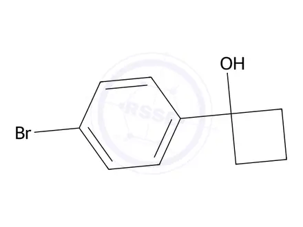 Chemical structure of 1-(4-Bromophenyl)cyclobutanol, 97%