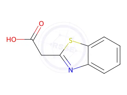 Chemical structure of 2-Benzothiazoleacetic acid