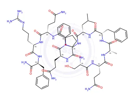 Chemical structure of NEUROPEPTIDE SF (HUMAN)