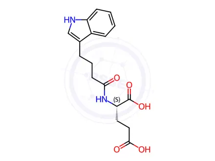 Chemical structure of Indole-3-butyryl-L-glutamic Acid