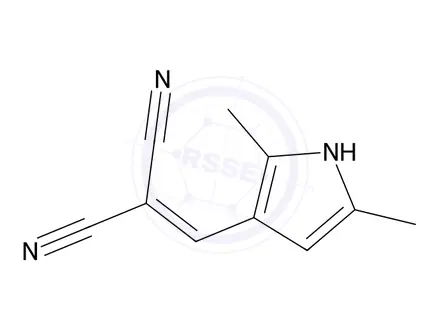 Chemical structure of 2-((2,5-Dimethyl-1h-pyrrol-3-yl)methylene)malononitrile