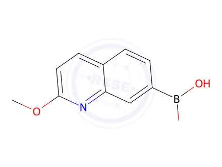 Chemical structure of 2-Methoxyquinoline-7-boronic acid