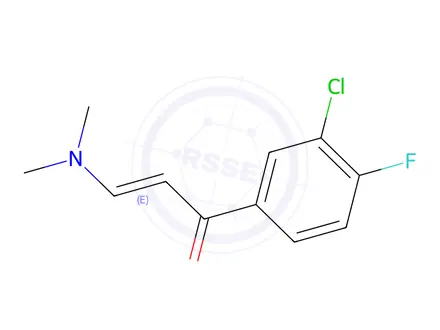Chemical structure of 1-(3-Chloro-4-fluorophenyl)-3-(dimethylamino)prop-2-en-1-one