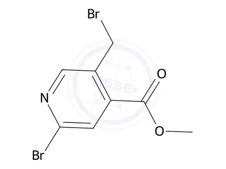 Chemical structure of Methyl 2-bromo-5-(bromomethyl)isonicotinate