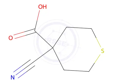 Chemical structure of 4-Cyanothiane-4-carboxylic acid