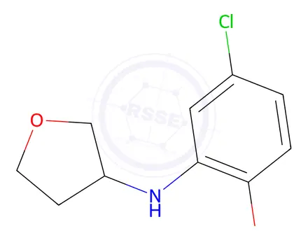 Chemical structure of N-(5-chloro-2-methoxyphenyl)tetrahydrofuran-3-amine