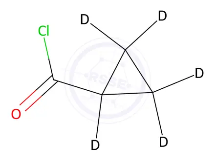 Chemical structure of Cyclopropane-d5-carbonyl Chloride