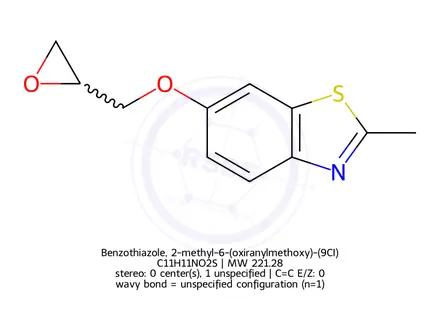 Chemical structure of Benzothiazole, 2-methyl-6-(oxiranylmethoxy)-(9CI)