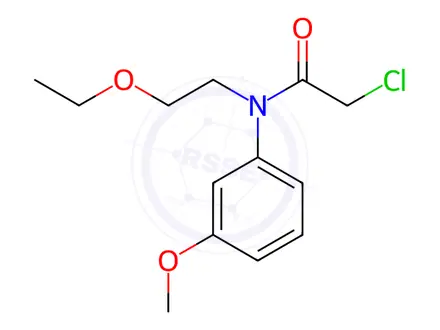 Chemical structure of 2-Chloro-N-(2-ethoxyethyl)-N-(3-methoxyphenyl)acetamide