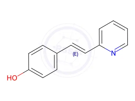 Chemical structure of 4-[2-(2-Pyridinyl)vinyl]phenol