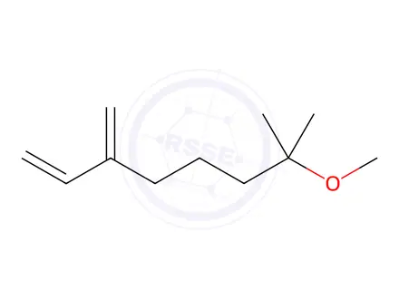 Chemical structure of 1-OCTENE, 7-METHOXY-7-METHYL-3-METHYLENE-