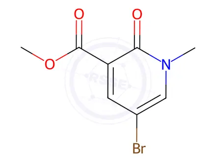 Chemical structure of Methyl 5-bromo-1-methyl-2-oxo-1,2-dihydropyridine-3-carboxylate