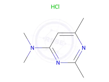 Chemical structure of N,N,2,6-Tetramethylpyrimidin-4-amine hydrochloride