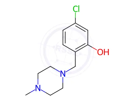 Chemical structure of 5-chloro-2-[(4-methylpiperazin-1-yl)methyl]phenol dihydrochloride