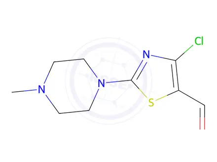 Chemical structure of 4-CHLORO-2-(1-METHYL-4-PIPERAZINYL)-5-THIAZOLECARBOXALDEHYDE