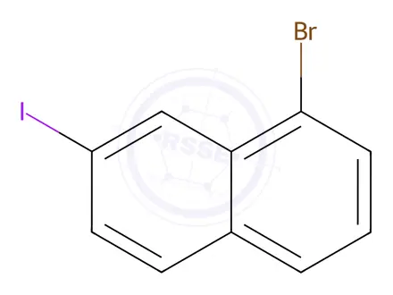 Chemical structure of Naphthalene, 1-bromo-7-iodo-