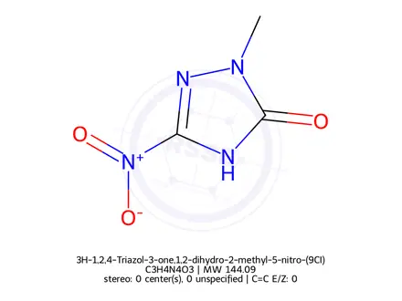 Chemical structure of 3H-1,2,4-Triazol-3-one,1,2-dihydro-2-methyl-5-nitro-(9CI)