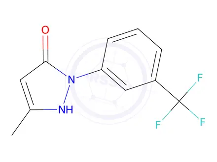 Chemical structure of 5-Methyl-2-(3-(trifluoromethyl)phenyl)-1,2-dihydro-3H-pyrazol-3-one
