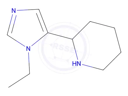 Chemical structure of 2-(1-ethyl-1H-imidazol-5-yl)piperidine