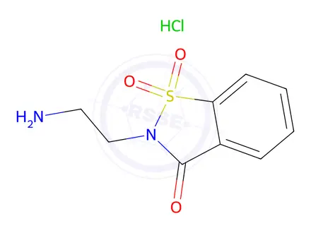 Chemical structure of 2-(2-Aminoethyl)-2,3-dihydro-1,2-benzothiazole-1,1,3-trione hydrochloride