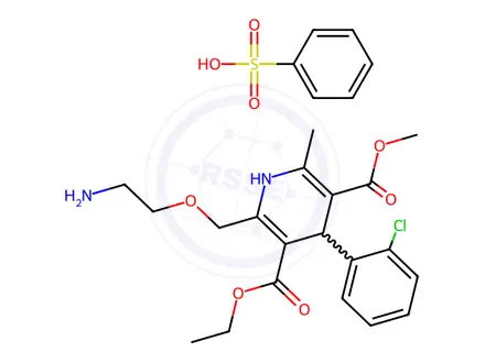 Chemical structure of Amlodipine besylate