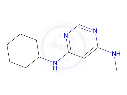 Chemical structure of n4-cyclohexyl-n6-methylpyrimidine-4,6-diamine