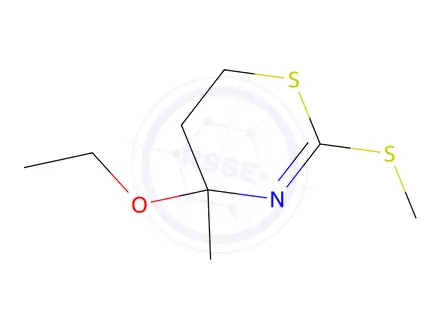 Chemical structure of 4H-1,3-Thiazine,4-ethoxy-5,6-dihydro-4-methyl-2-(methylthio)-(9CI)