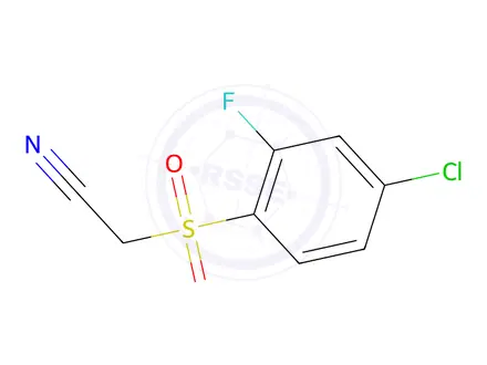 Chemical structure of 2-((4-Chloro-2-fluorophenyl)sulfonyl)acetonitrile