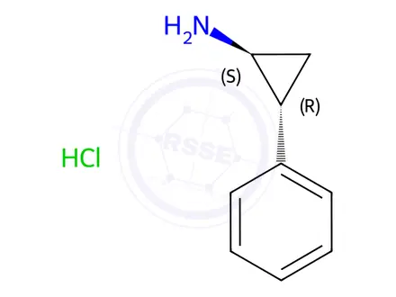 Chemical structure of (+)-Tranylcypromine Hydrochloride
