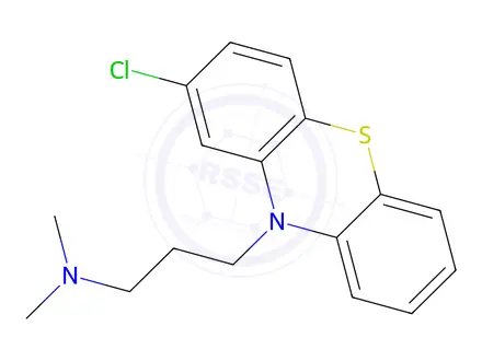 Chemical structure of Chlorpromazine