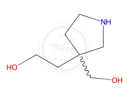 Chemical structure of 2-(3-(Hydroxymethyl)pyrrolidin-3-yl)ethan-1-ol