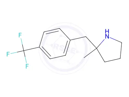 Chemical structure of 2-Methyl-2-(4-(trifluoromethyl)benzyl)pyrrolidine