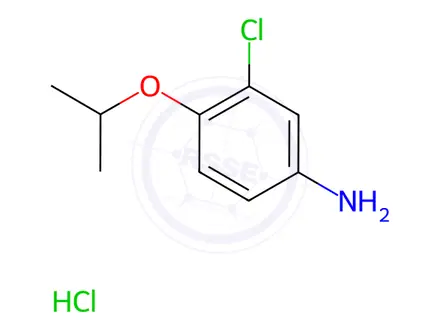 Chemical structure of BenzenaMine, 3-chloro-4-(1-Methylethoxy)-, hydrochloride