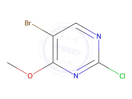 Chemical structure of 5-Bromo-2-chloro-4-methoxypyrimidine
