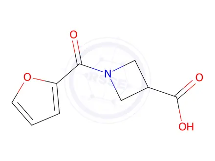 Chemical structure of 1-(Furan-2-carbonyl)azetidine-3-carboxylic Acid